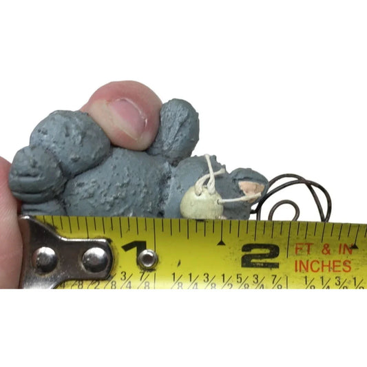 Cute Gray Cat Note or Photo Holder - Cocked Head, Whiskers - Pink Nose unbranded A+ Stuff