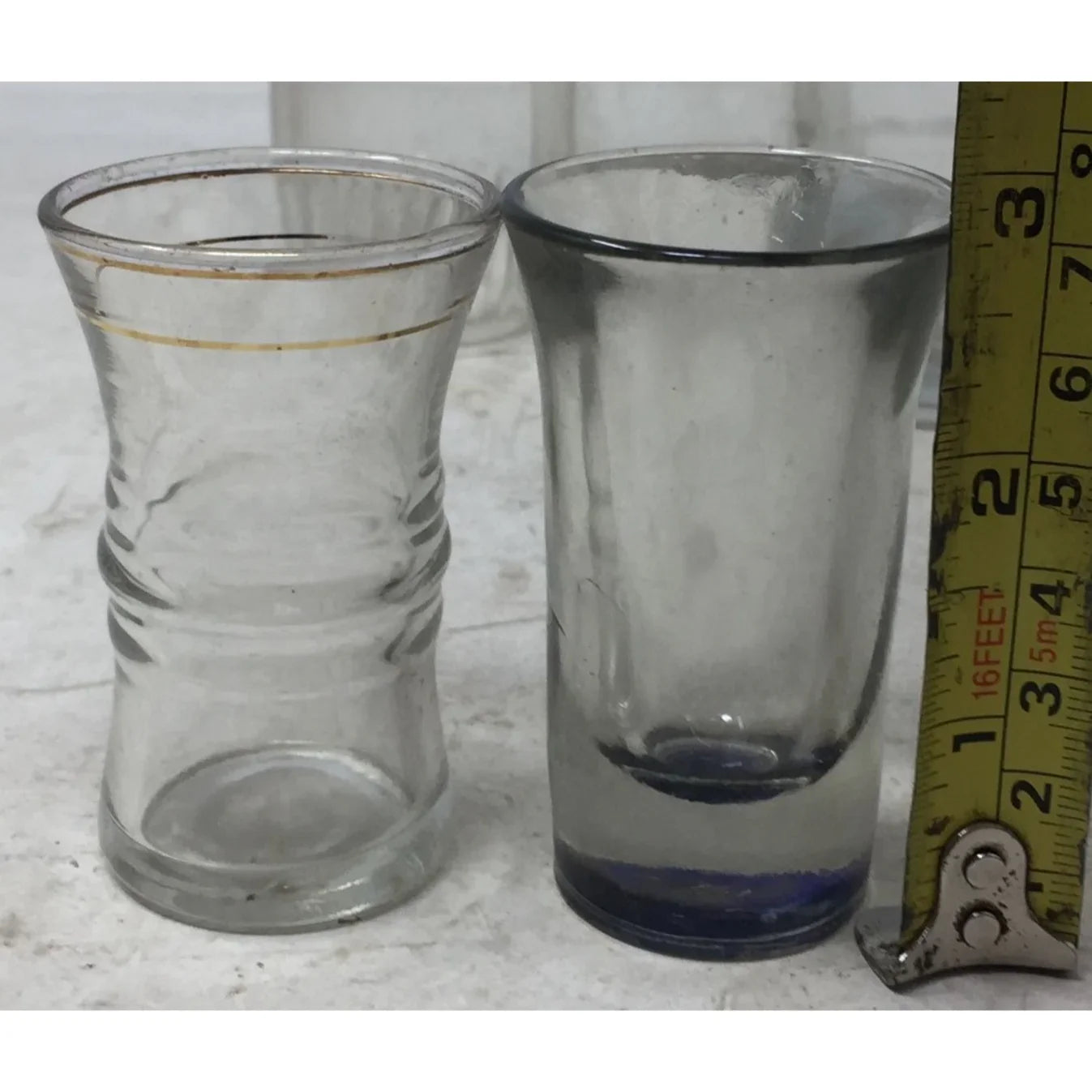 Set of 6 Random Assorted Clear Glass Shot Glasses/Cups - A+ Stuff