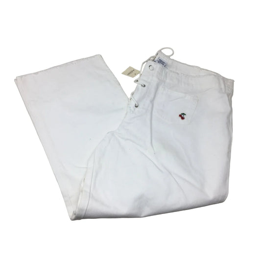 Womens Abercrombie Size 16 White Pants with a Cherry Logo New With Tags - A+ Stuff