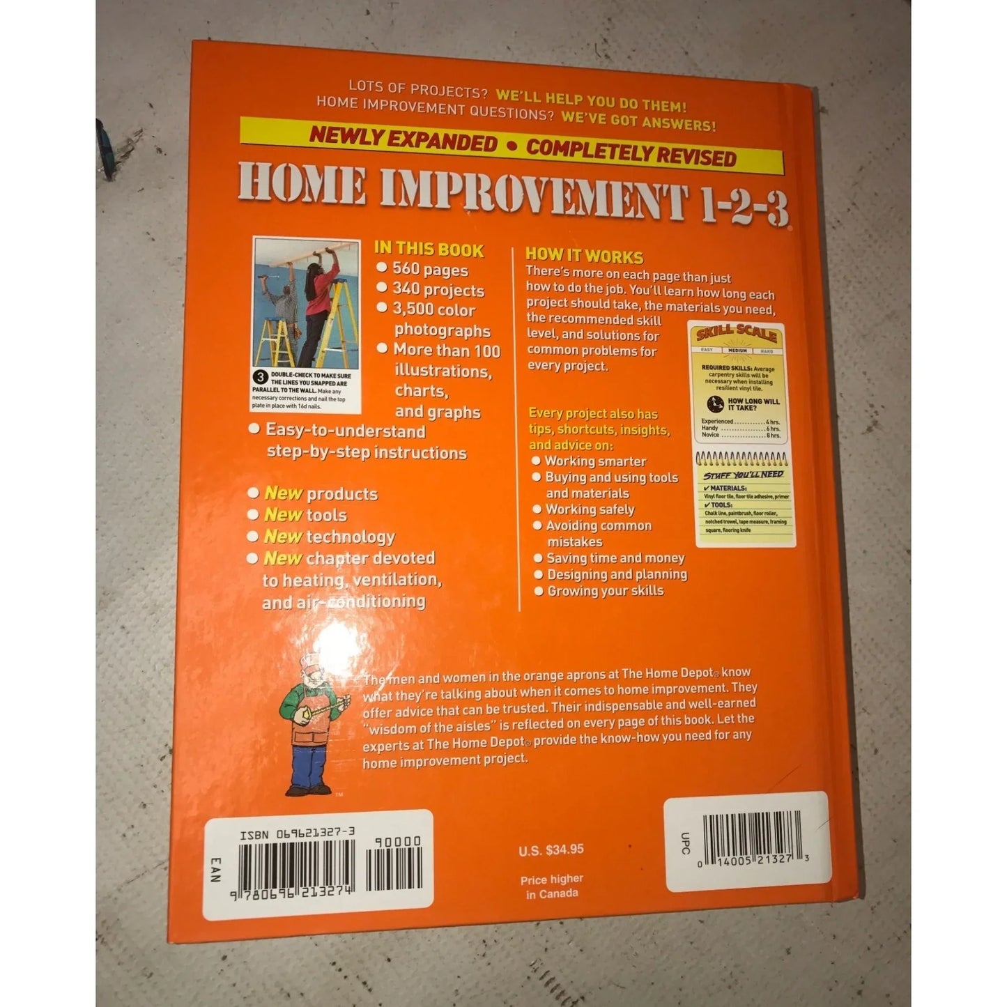 Home Improvement 1-2-3 Expert Advice from The Home Depot Hardcover book - A+ Stuff