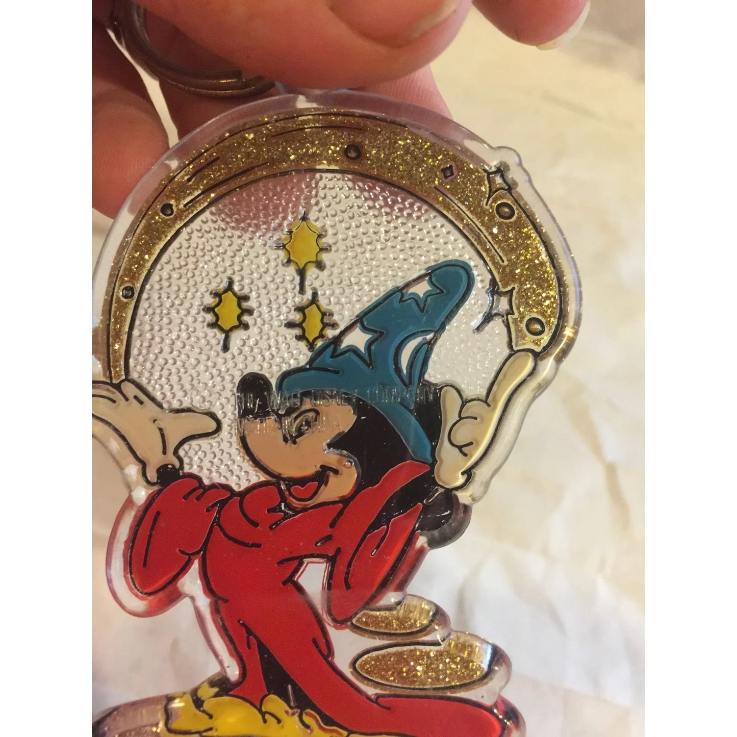 Vintage Collectible Disney Mickey Mouse Wizard Plastic Key Chain - A+ Stuff