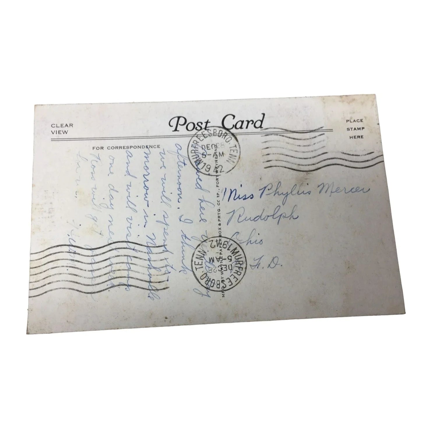Vintage Administrative & Medical Building #1 Veterans Administration Dec. 28, 1942 Post Card A+ Stuff A+ Stuff