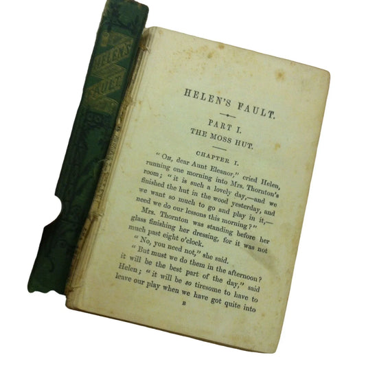 Helen's Fault - Antique Book with Diamond Decorated Cover- Binding coming apart - A+ Stuff