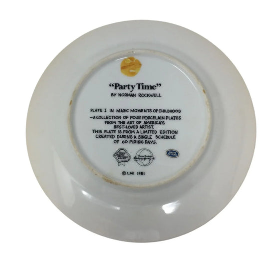 Vintage Party Time By Norman Rockwell Collectible Plate - A+ Stuff