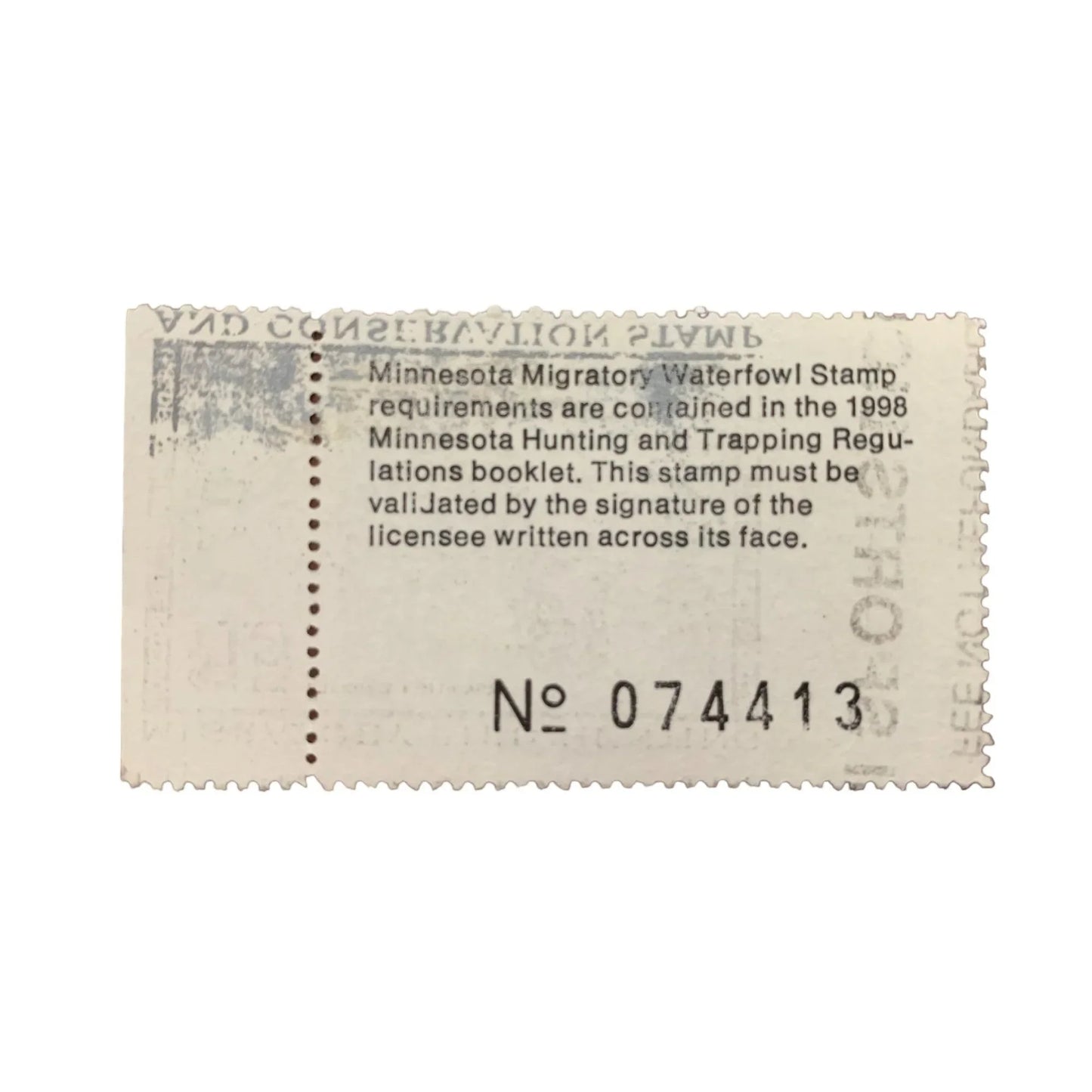 Vintage Collectible 1998 Migratory Waterfowl Stamp Minnesota Dept. Of Natural Resources - A+ Stuff