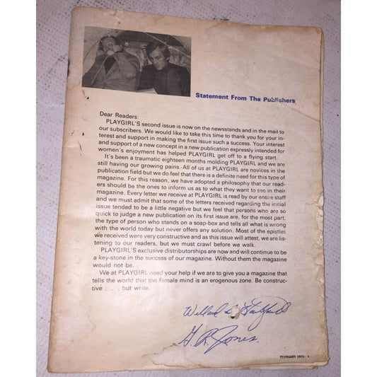 Vintage Collectible Playgirl Magazine (For Women's Enjoyment) - A+ Stuff