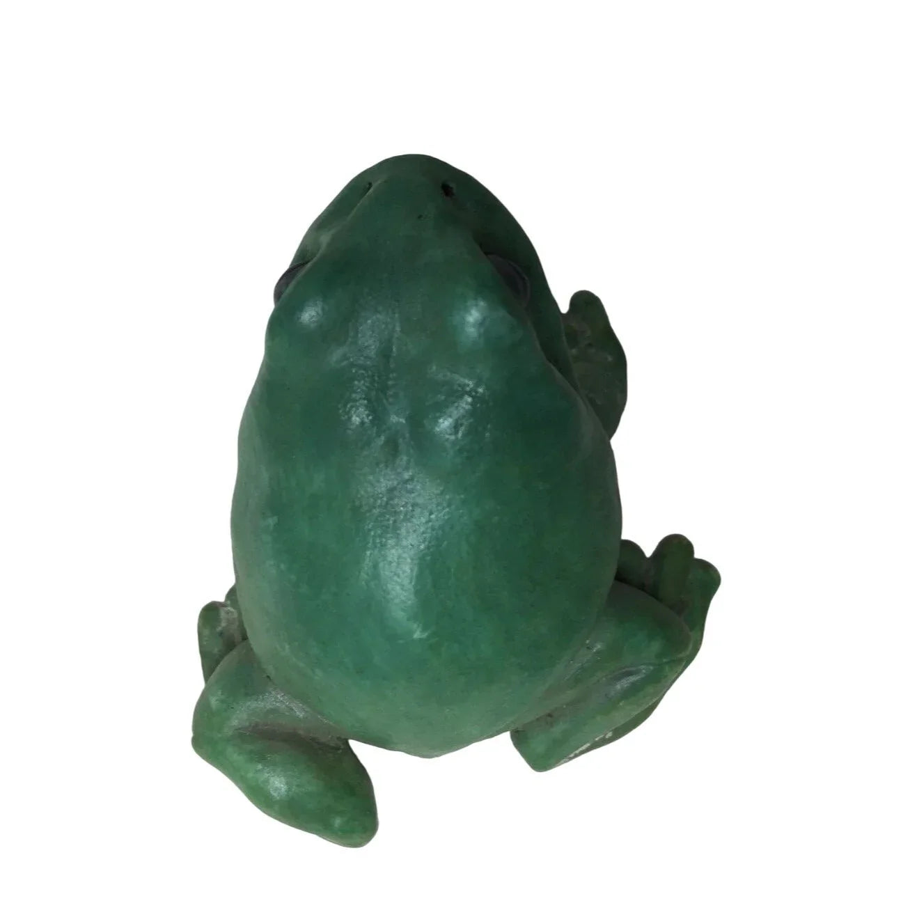 Small Green Frog w/ Light Green/Yellow Belly and Dark Eyes Figurine A+ Stuff A+ Stuff