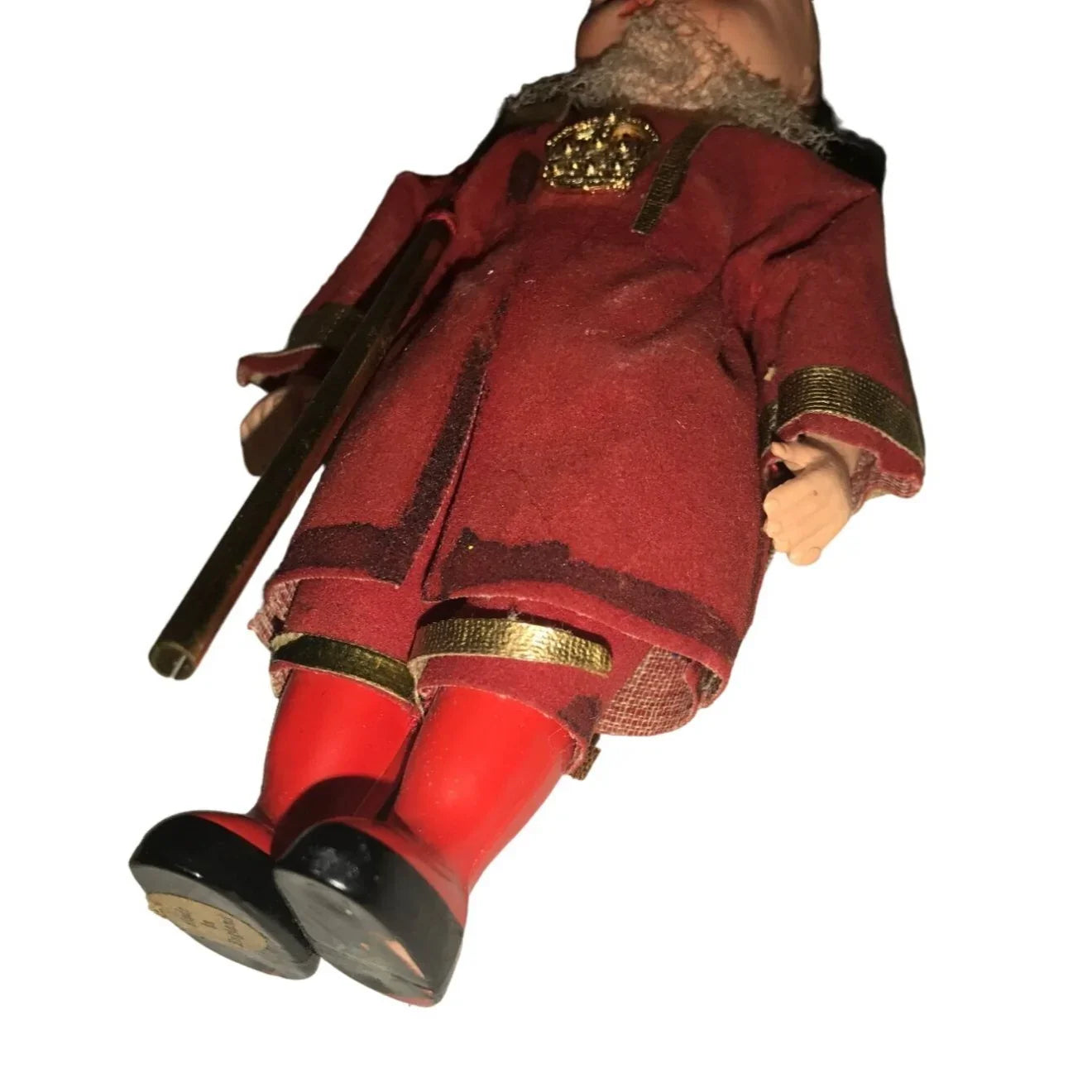 Vintage Cultural Guard Doll Wearing Red Outfit & Black Hat- Made in England - A+ Stuff