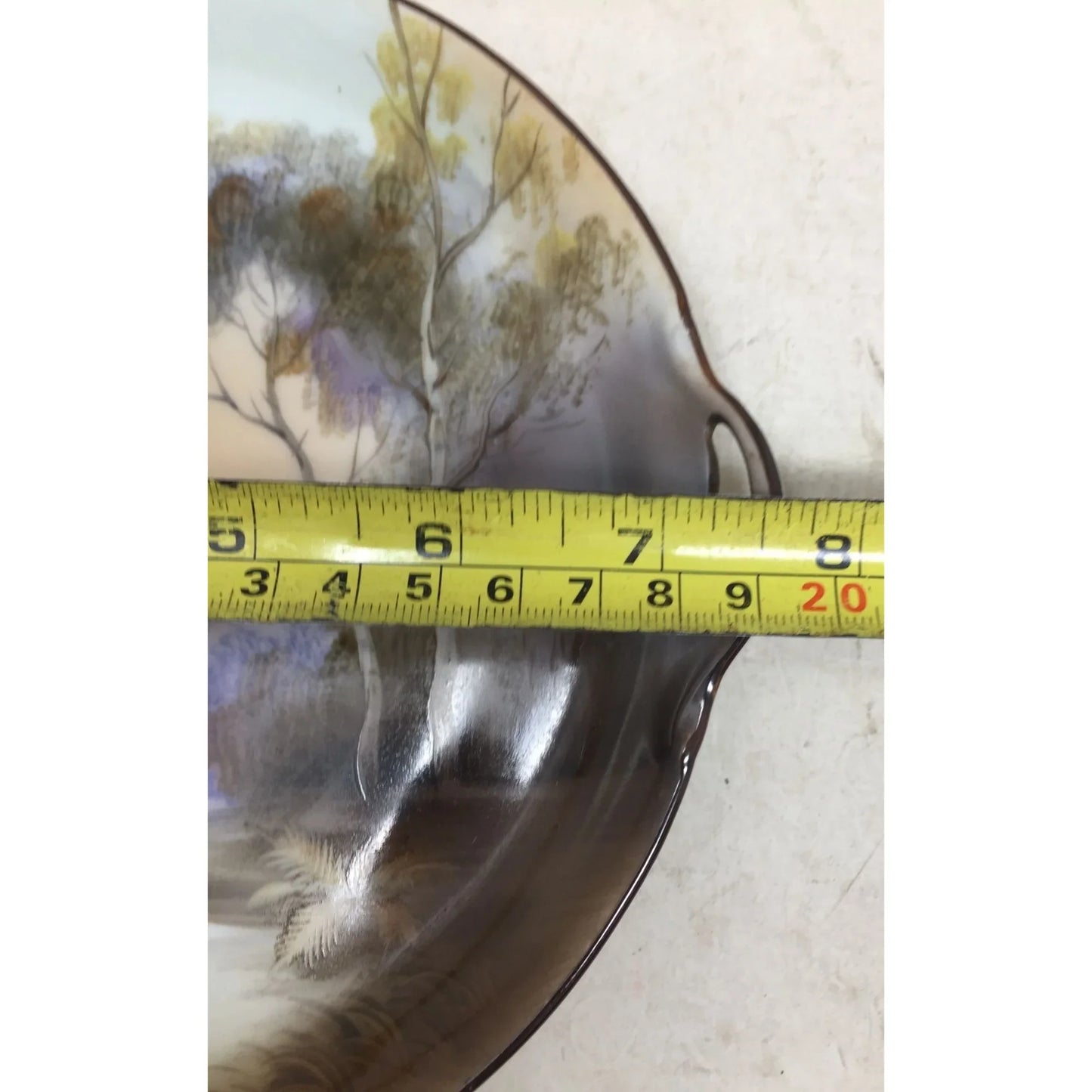 NORITAKE M Vintage Hand Painted Landscape Trees Sea Sunset Plate - A+ Stuff