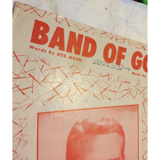 Band of Gold by Bob Musel & Jack Taylor Ludlow Music Inc. Vintage Sheet music - A+ Stuff