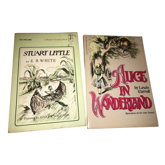 Vintage Books- Stuart Little by E. B. White & Alice in Wonderland by Lewis Carroll - A+ Stuff