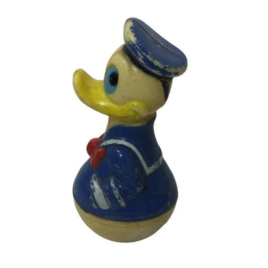 Vintage 1970's Walt Disney Productions Roly Poly Donald Duck Egg-Shaped Toy Disney A+ Stuff