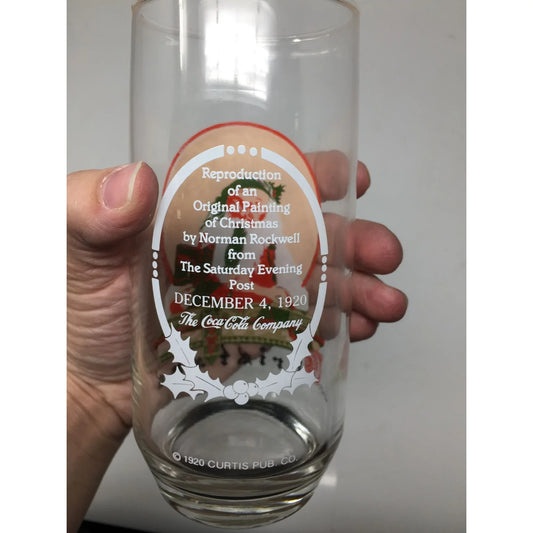 Vintage 1920 Curtis Pub Co Coca Cola Christmas Glass - A+ Stuff