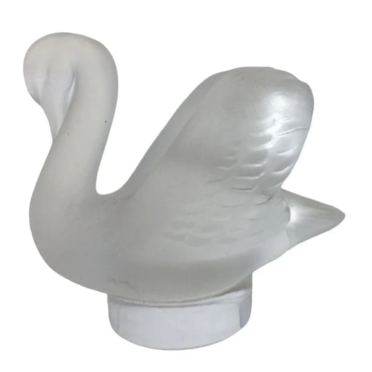 Two's Company Small Frosted Glass Swan Decorative piece Home decor/accent Two's company A+ Stuff
