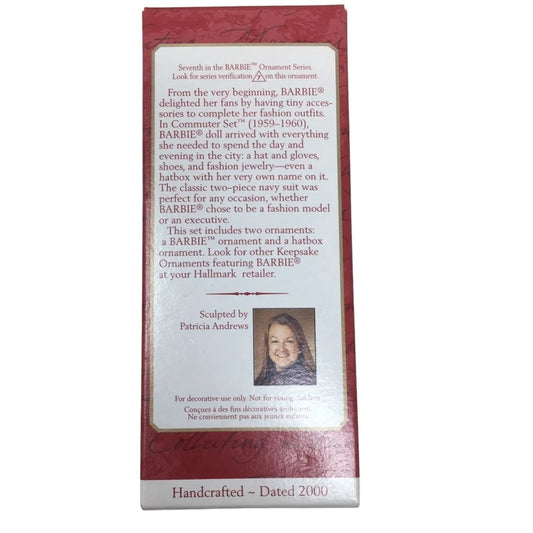 Vintage 2000 Hallmark Keepsake Ornament Commuter Set Barbie- Collectors Series hallmark A+ Stuff