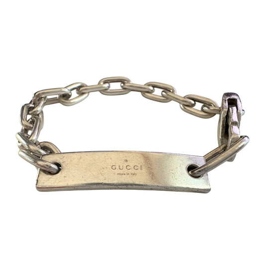 Gucci Sterling Silver ID Bracelet