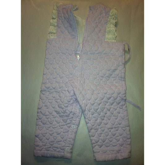Vintage Jemina Puddle Duck Purple/White Zippered Romper Size 12M - A+ Stuff