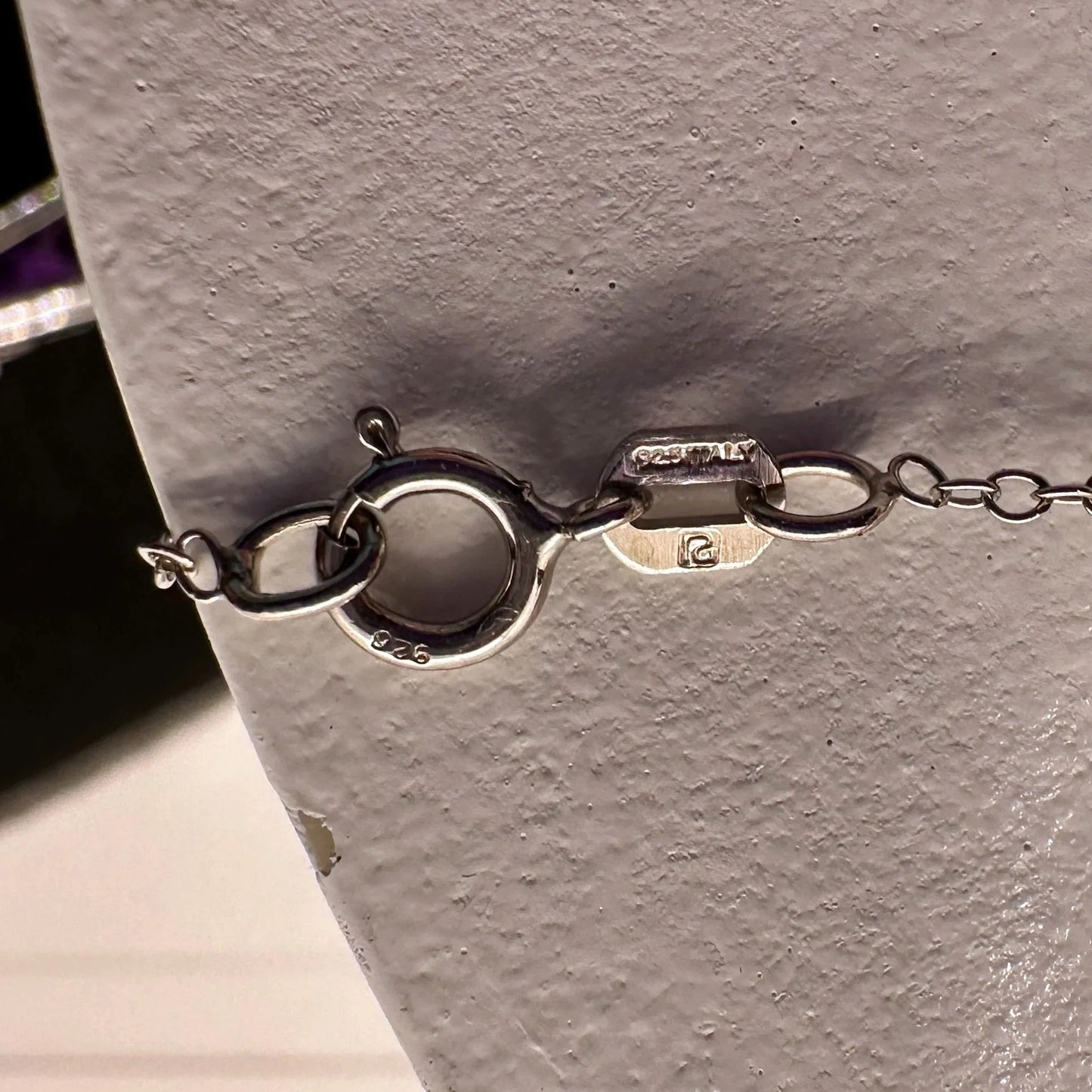 African Amethyst 3 Stone Graduated Pendant (Sterling Silver) w Neckace - A+ Stuff
