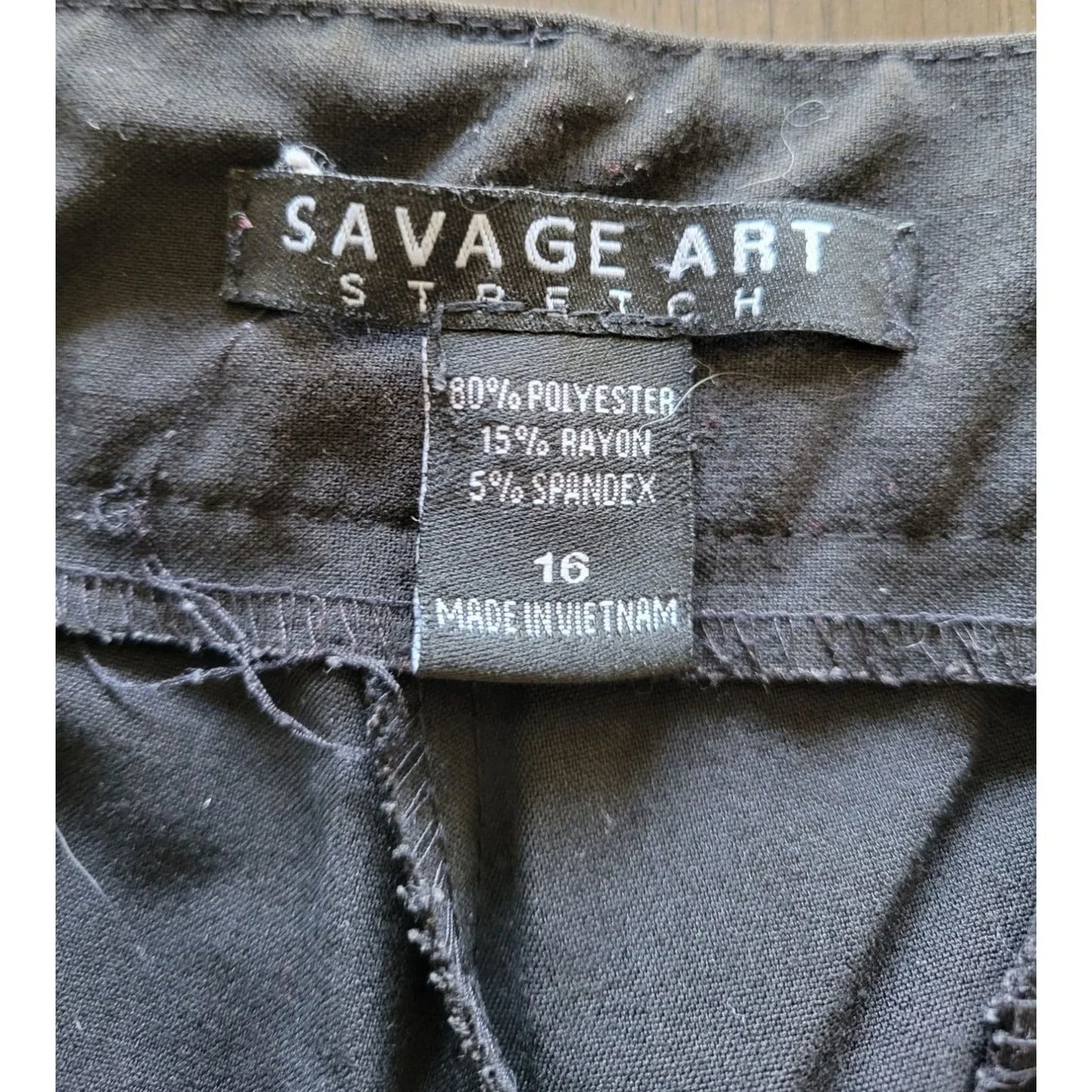 SAVAGE ART STRETCH Women's Pants size 16 savage art A+ Stuff