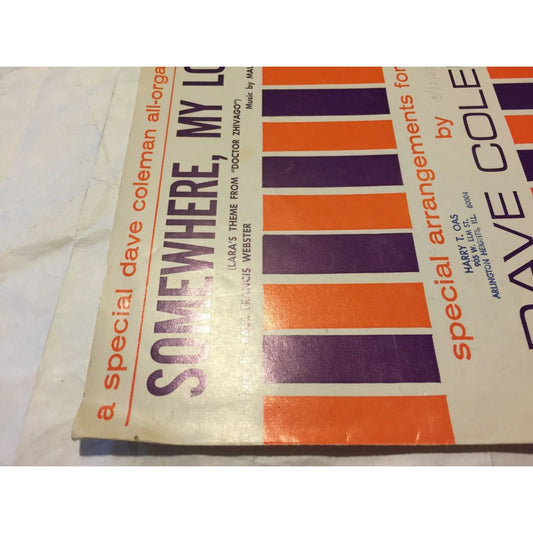 Special Arrangement from Dr Zhivago - Original Vintage Sheet Music - A+ Stuff