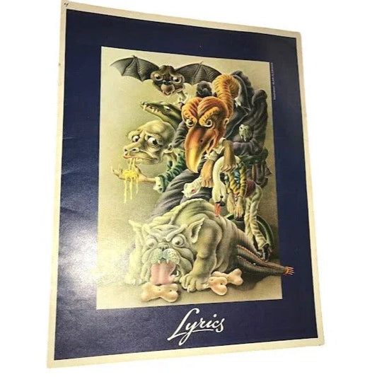 Liberty Wants Talent - Elton John - LYRICS and SCRAPS Photo and Song Lyrics (1975 ) Big Pig Music Ltd. A+ Stuff Vintage Advertising