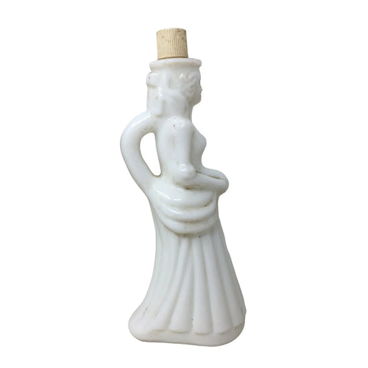 Vintage AVON Bird of Paradise Foaming Bath Oil White Milk Glass Bottle (Empty) Avon A+ Stuff