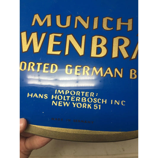 Vintage Munich Lowenbrau Imported German Beer Advertising Sign - A+ Stuff
