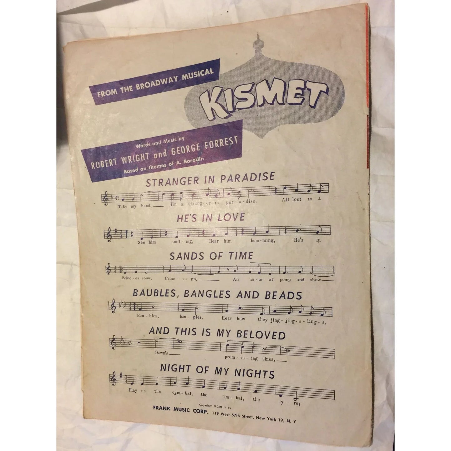 Vintage 1954 Sheet Music Book Hernando's Hideaway The Pajama Game - A+ Stuff