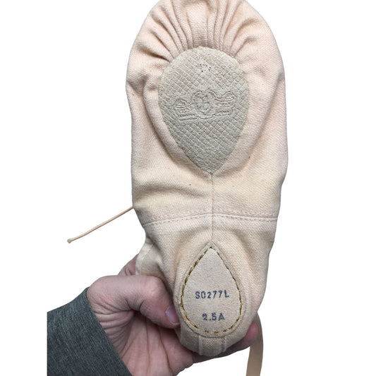 BLOCH Pump BL277L Pink Canvas Ballet Slipper 035A ( size 3.5A)