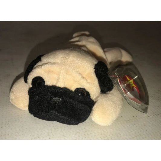 Vintage 1996 TY Beanie Baby Pugsly the Pug - A+ Stuff
