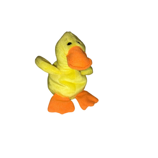 1994 Quackers the Yellow Duck Beanie Baby TY Beanie Baby A+ Stuff Plush Toys / Stuffed Animals