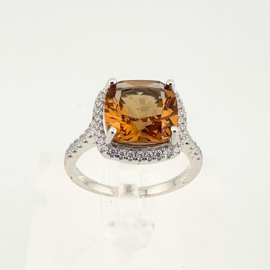Beautiful 4.11 Ct Cushion cut Lab Grown Zulanite Ring - Sterling Silver (.925) - Size 6.25 - Stunning!