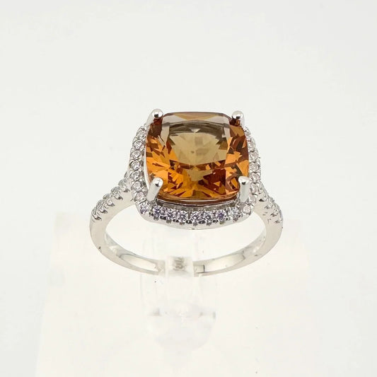 Beautiful 4.11 Ct Cushion cut Lab Grown Zulanite Ring - Sterling Silver (.925) - Size 6.25 - Stunning! - A+ Stuff