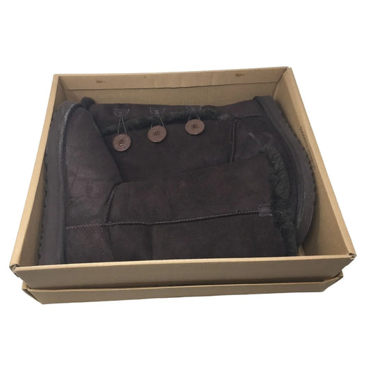 Womens Size 7 UGG Australia Boots- Brown with Buttons - A+ Stuff