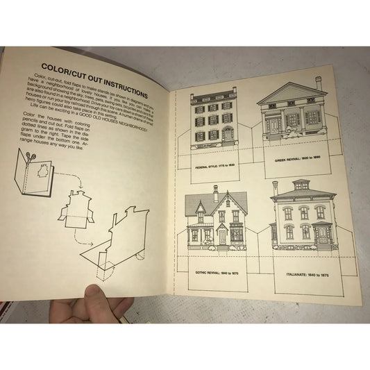 Good Old Houses Neighborhood Dover Coloring Book - A+ Stuff