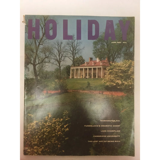 Vintage HOLIDAY Magazine June 1959 Washington DC, Cambridge University - A+ Stuff
