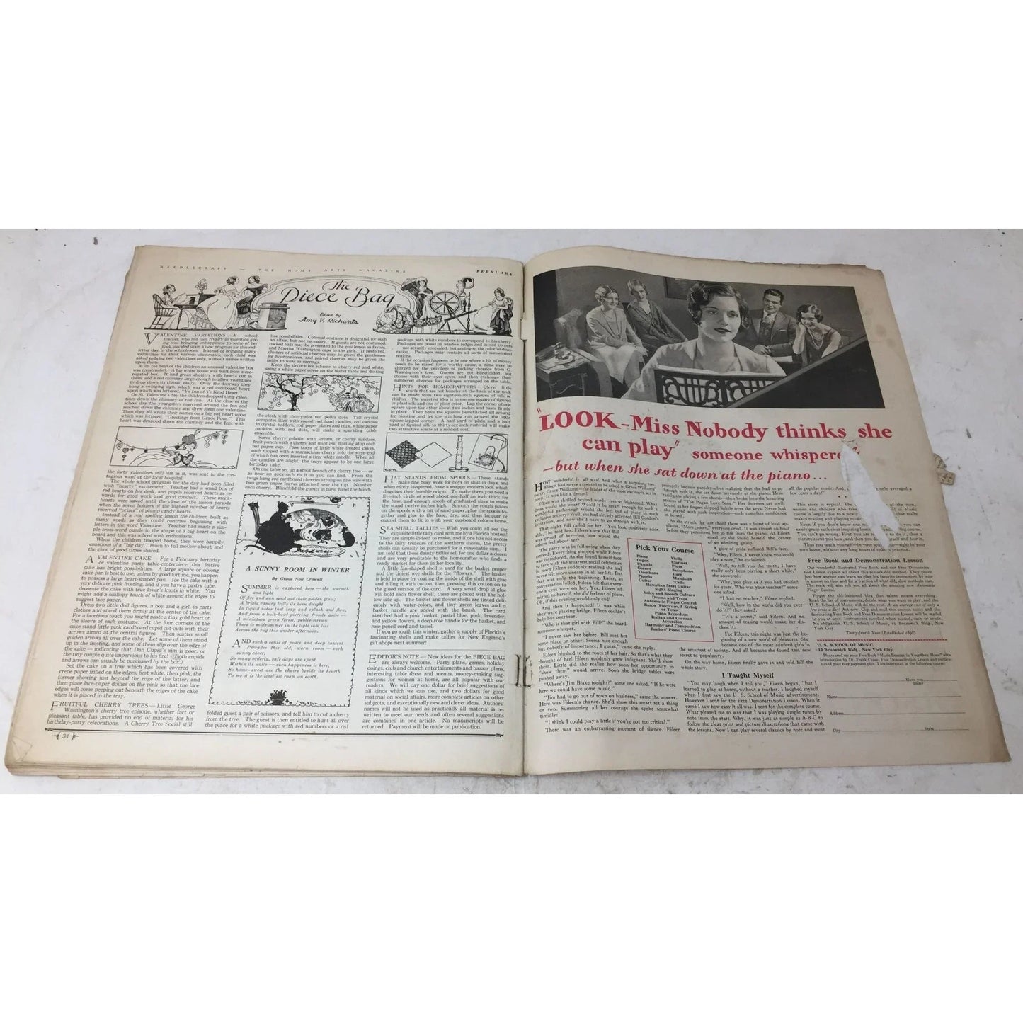 Vintage Collectible Needlecraft the Home Arts Magazine Feb. 1932 Needlecraft the Home Arts A+ Stuff