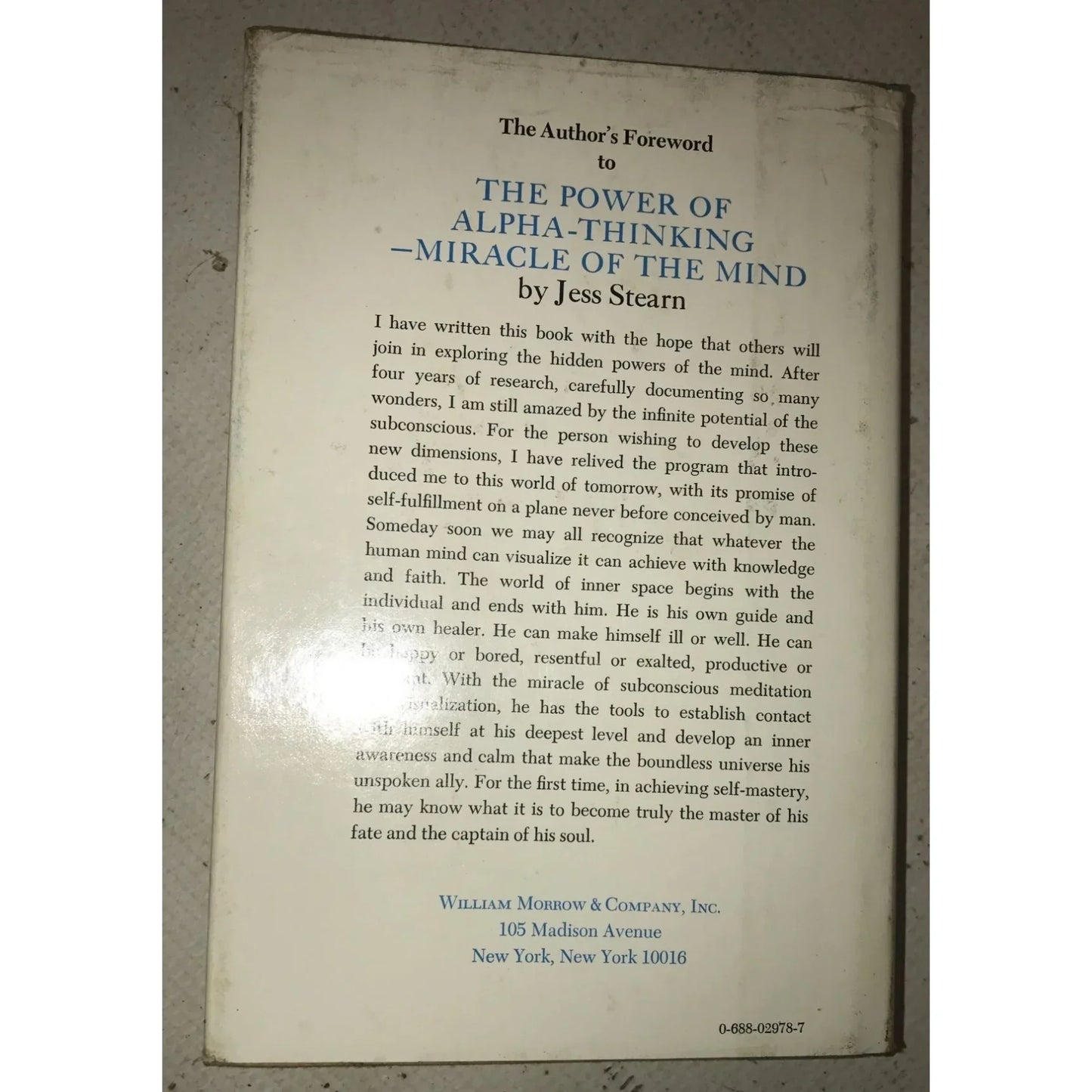 The Power of Alpha-Thinking - Miracle of the Mind Book by Jess Stearn - A+ Stuff