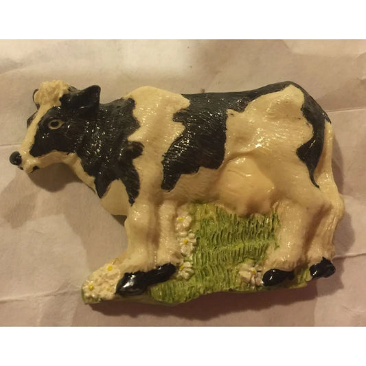 White and black Cow Refrigerator Magnet - About 2.5 inches - A+ Stuff
