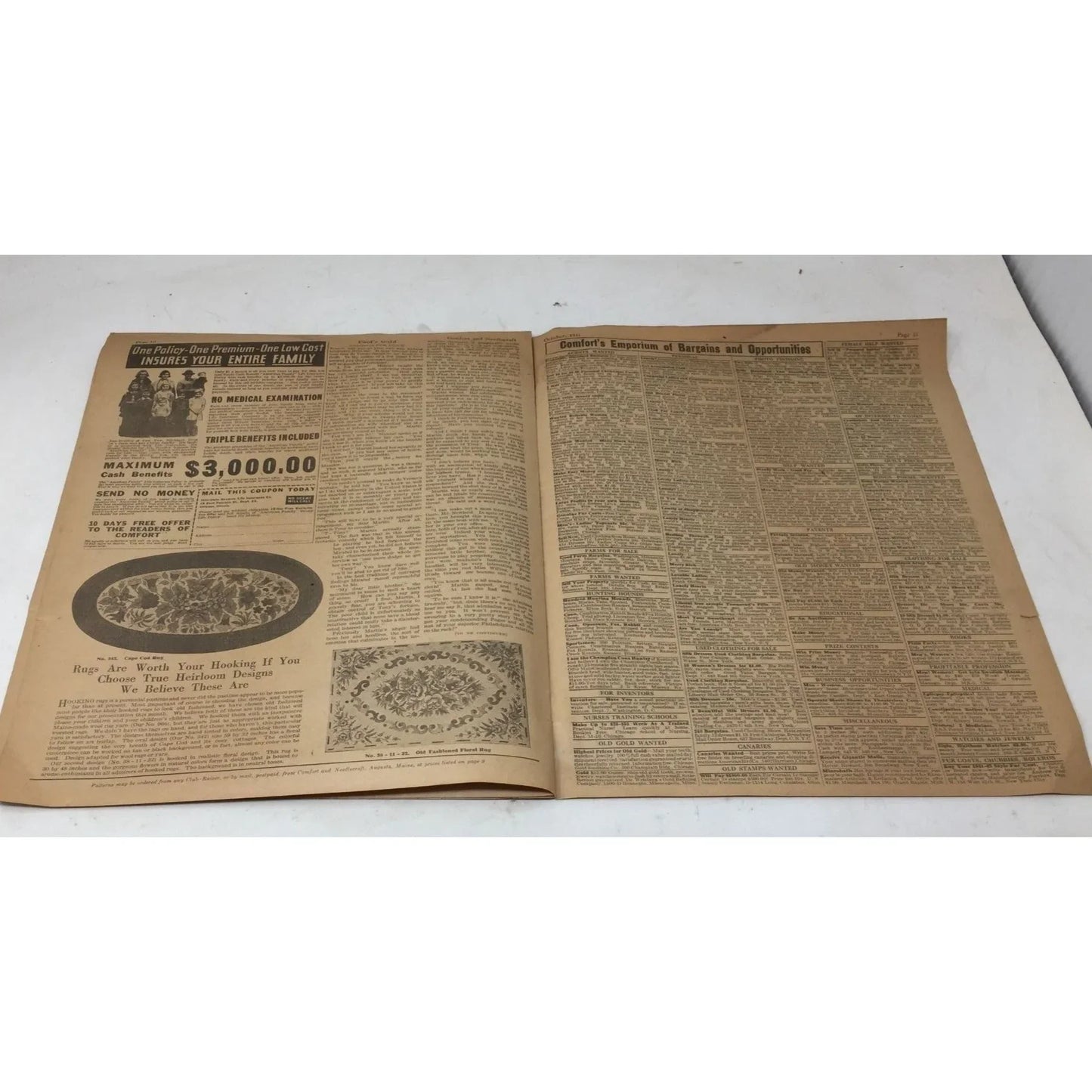 Vintage Collectible Comfort & Needlecraft Home Arts Magazine Oct. 1941 Comfort & Needlecraft Home Arts A+ Stuff