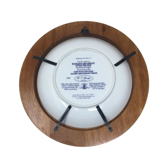 Vintage 1988 Collectible Plate- Scarlett and Ashley After the War by Howard Rogers - A+ Stuff