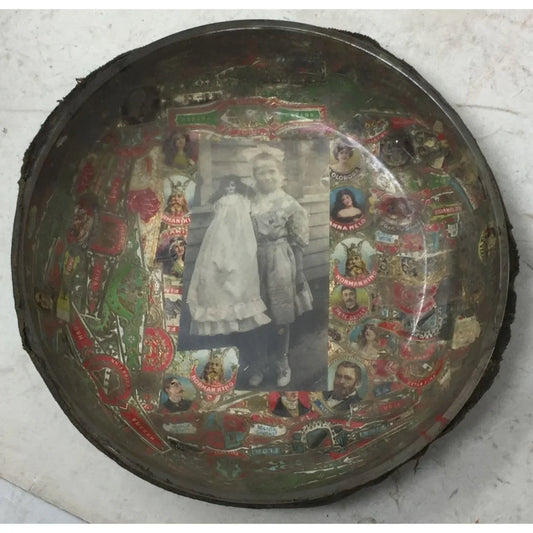 Antique Folk Art Bowl Made Out of Cigar Labels - A+ Stuff