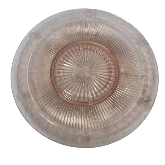 Anchor Hocking QUEEN MARY Pink Depression Glass Pie Dish/Tray A+ Stuff A+ Stuff