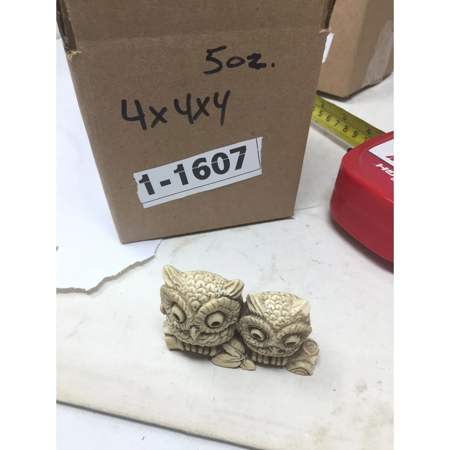 Cute Small Owl Pair FIgurine - - Very Nice carved look Detailing - Made in Italy - 2" Tall A+ Stuff A+ Stuff knick knack