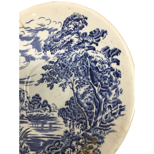 Enoch Wedgwood (Tunstall) LTD Countryside Blue and White Collectible Plate A+ Stuff A+ Stuff