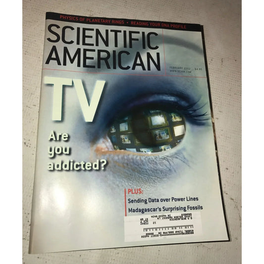 Scientific American TV Are You Addicted? Vintage Feb 2002 Magazine - A+ Stuff