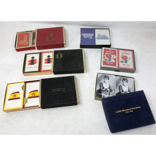 Vintage Promo Playing Cards of Small Businesses- WSPO, TT, Naas Foods, AAUW - A+ Stuff