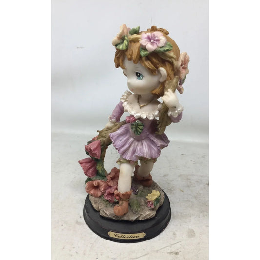 Precious Moments Collection Garden Girl Fairy wearing Flower Crown Figurine - A+ Stuff