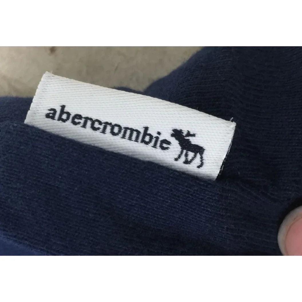 Abercrombie Girls Size Large Cotton Navy Blue Tee Shirt with #8 on it - A+ Stuff