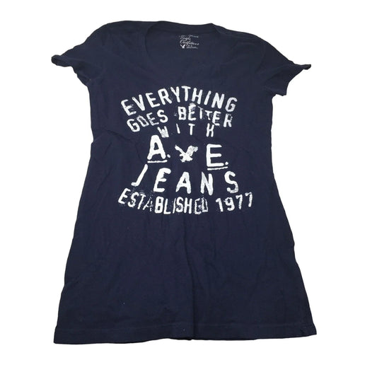 American Eagle Outfitters Size Medium Navy Blue Short Sleeved Tee Shirt American Eagle Outfitters A+ Stuff